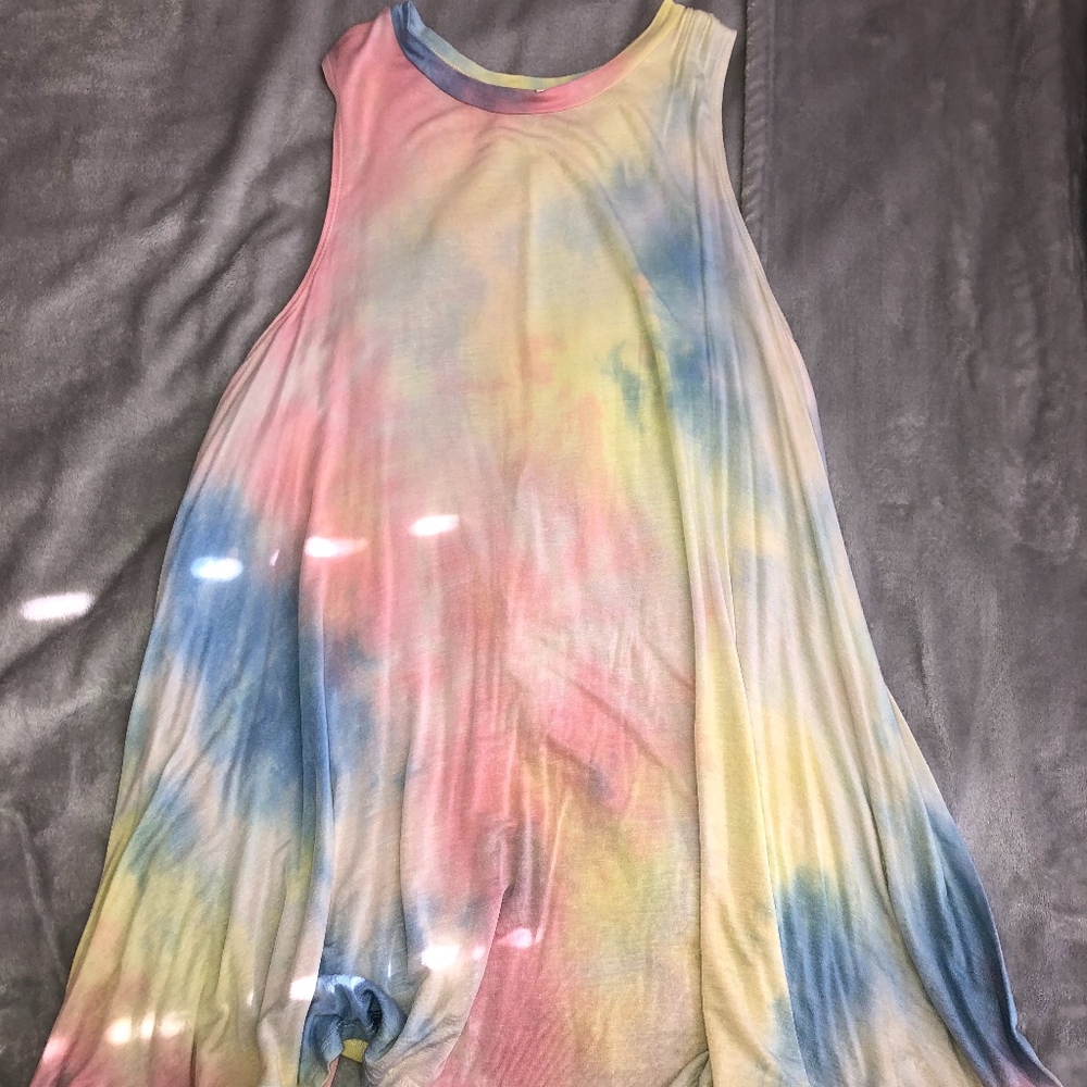 Tie Dye Summer T-Shirt Dress - M